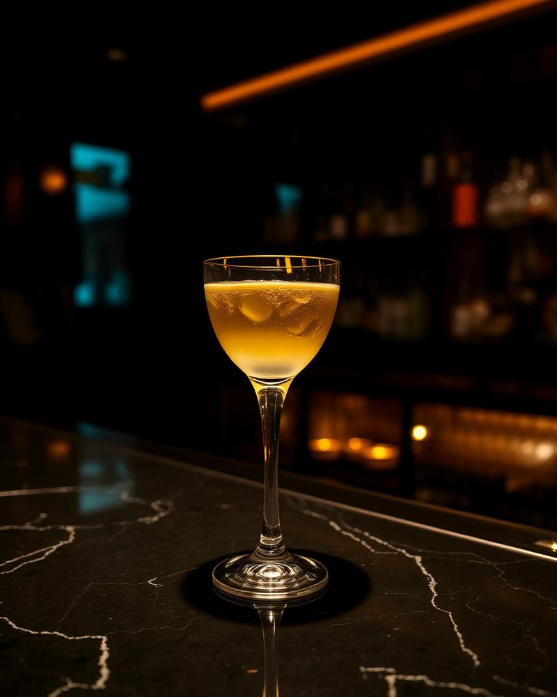 Cocktail on marble bar